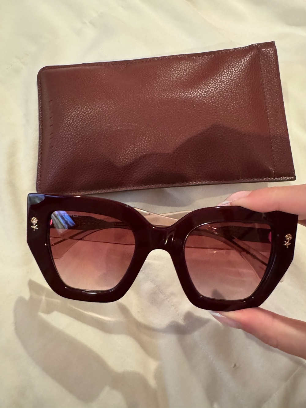 Etro Women's Oversized Sunglasses in Burgundy